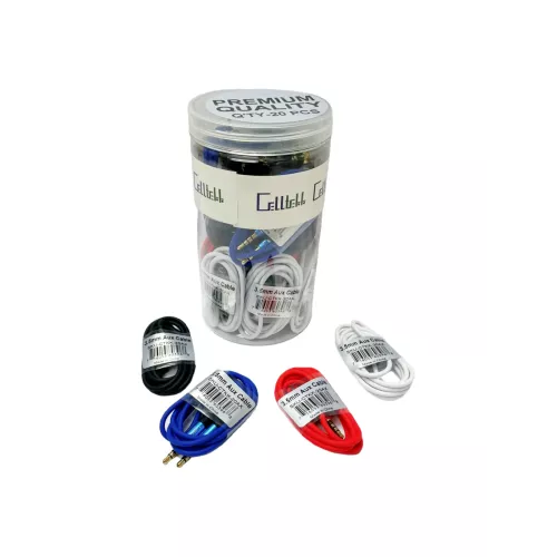 Celltekk  AUX Cable Jar 20pcs